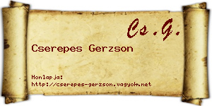 Cserepes Gerzson névjegykártya